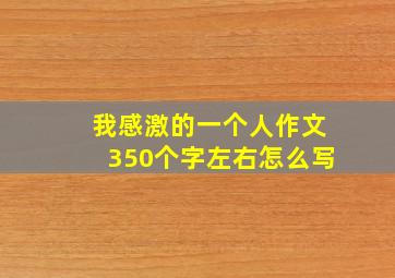 我感激的一个人作文350个字左右怎么写