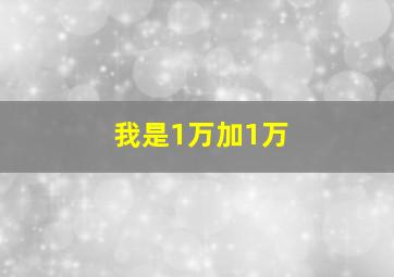 我是1万加1万