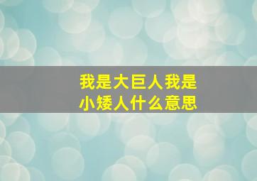 我是大巨人我是小矮人什么意思