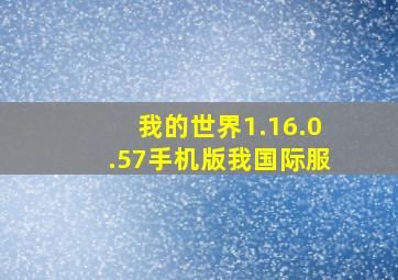 我的世界1.16.0.57手机版我国际服