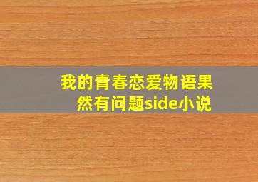 我的青春恋爱物语果然有问题side小说