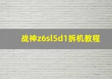 战神z6sl5d1拆机教程