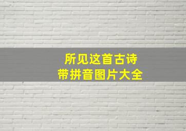 所见这首古诗带拼音图片大全