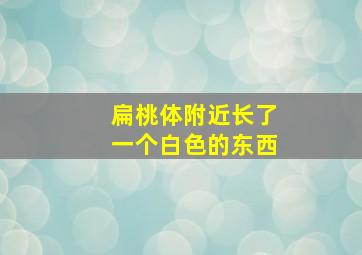 扁桃体附近长了一个白色的东西