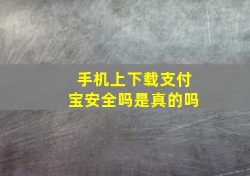 手机上下载支付宝安全吗是真的吗