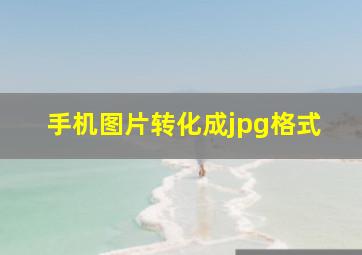 手机图片转化成jpg格式