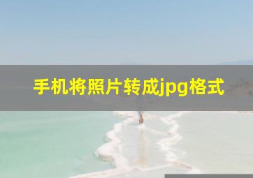 手机将照片转成jpg格式