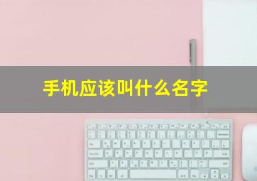 手机应该叫什么名字