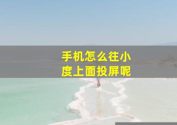 手机怎么往小度上面投屏呢