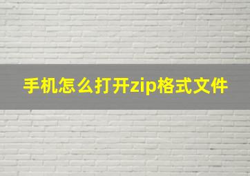 手机怎么打开zip格式文件