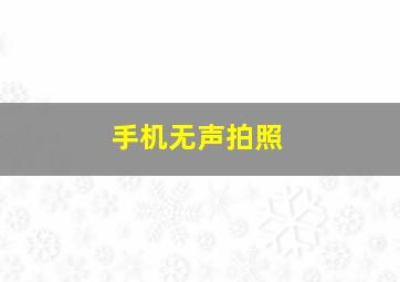 手机无声拍照