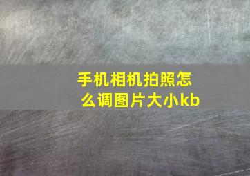 手机相机拍照怎么调图片大小kb