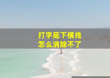 打字底下横线怎么消除不了