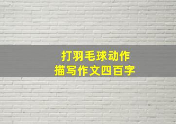 打羽毛球动作描写作文四百字