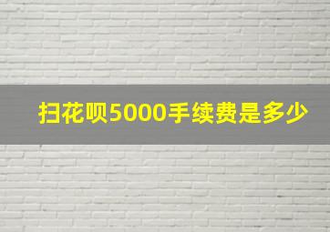 扫花呗5000手续费是多少