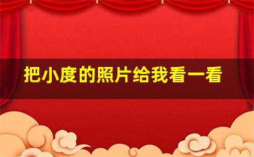 把小度的照片给我看一看