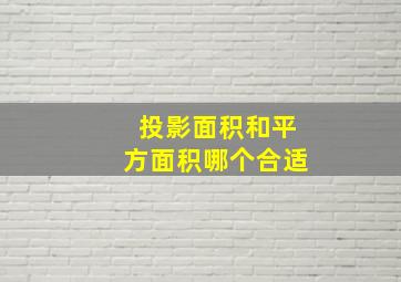 投影面积和平方面积哪个合适