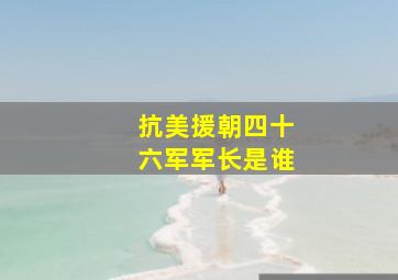 抗美援朝四十六军军长是谁