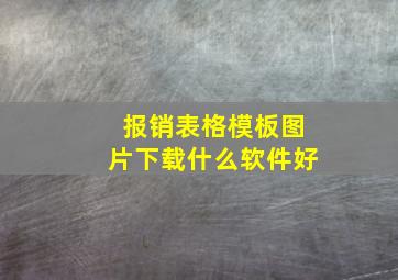 报销表格模板图片下载什么软件好