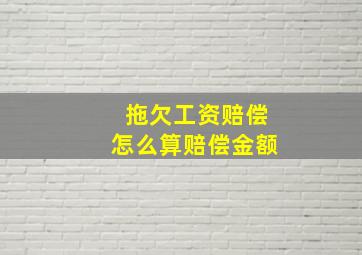 拖欠工资赔偿怎么算赔偿金额