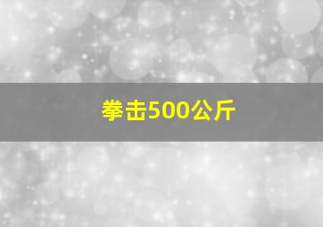 拳击500公斤