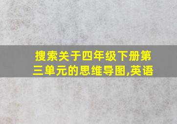 搜索关于四年级下册第三单元的思维导图,英语