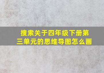 搜索关于四年级下册第三单元的思维导图怎么画