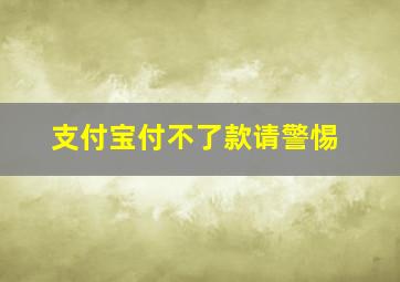 支付宝付不了款请警惕