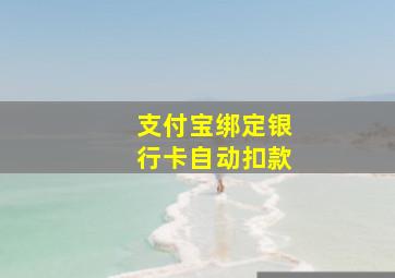 支付宝绑定银行卡自动扣款