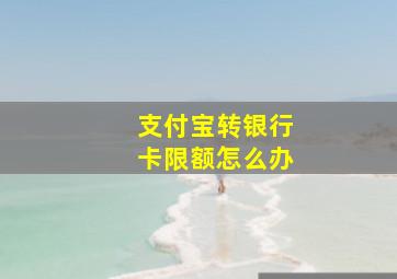 支付宝转银行卡限额怎么办