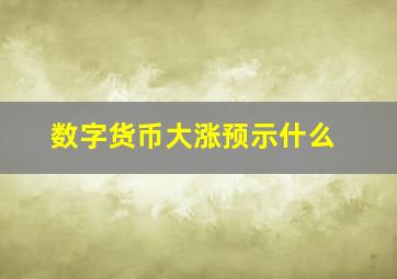 数字货币大涨预示什么