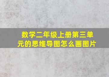 数学二年级上册第三单元的思维导图怎么画图片