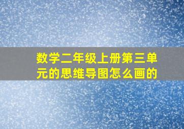 数学二年级上册第三单元的思维导图怎么画的