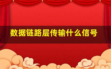 数据链路层传输什么信号