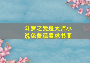 斗罗之我是大师小说免费观看求书阁