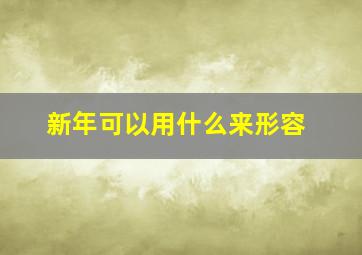 新年可以用什么来形容