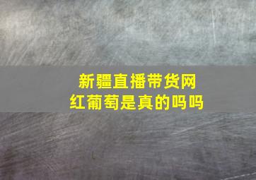 新疆直播带货网红葡萄是真的吗吗