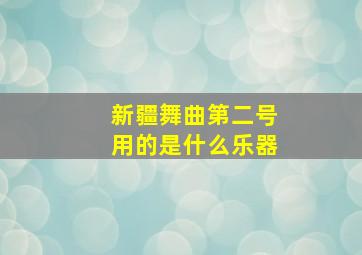 新疆舞曲第二号用的是什么乐器