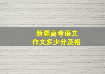 新疆高考语文作文多少分及格