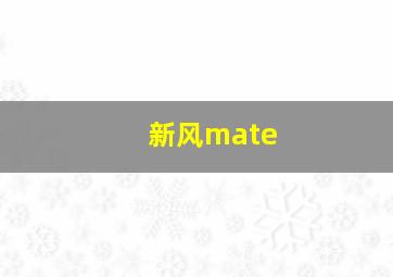 新风mate