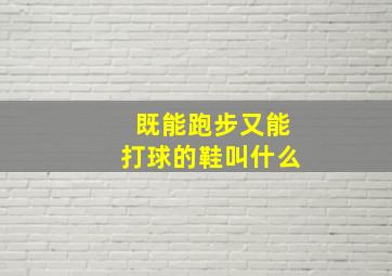 既能跑步又能打球的鞋叫什么