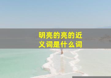 明亮的亮的近义词是什么词