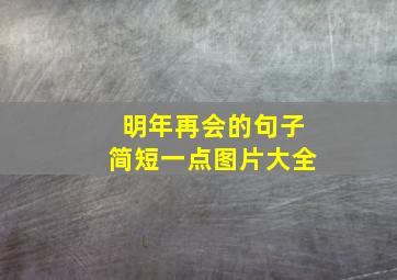 明年再会的句子简短一点图片大全