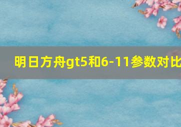 明日方舟gt5和6-11参数对比