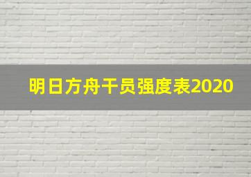 明日方舟干员强度表2020