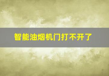 智能油烟机门打不开了