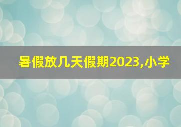 暑假放几天假期2023,小学