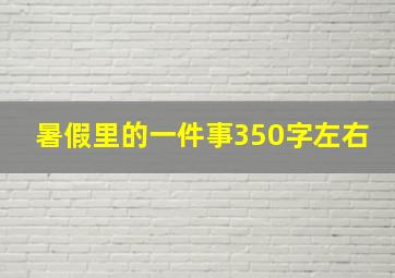 暑假里的一件事350字左右