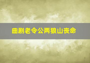 曲剧老令公两狼山丧命