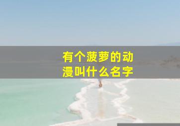 有个菠萝的动漫叫什么名字